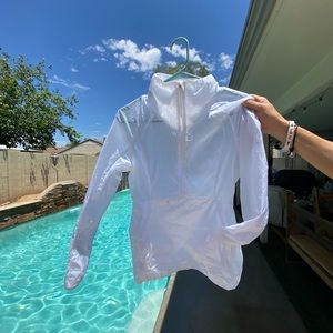 Lululemon track jacket! White/translucent. Size 4